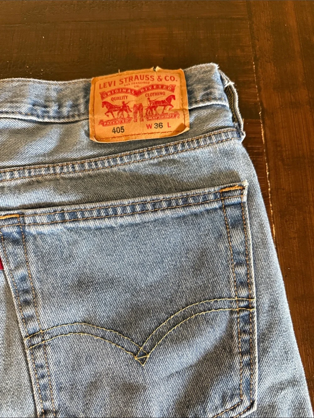 Levi's Light Blue Distressed Denim Cutoff Shorts